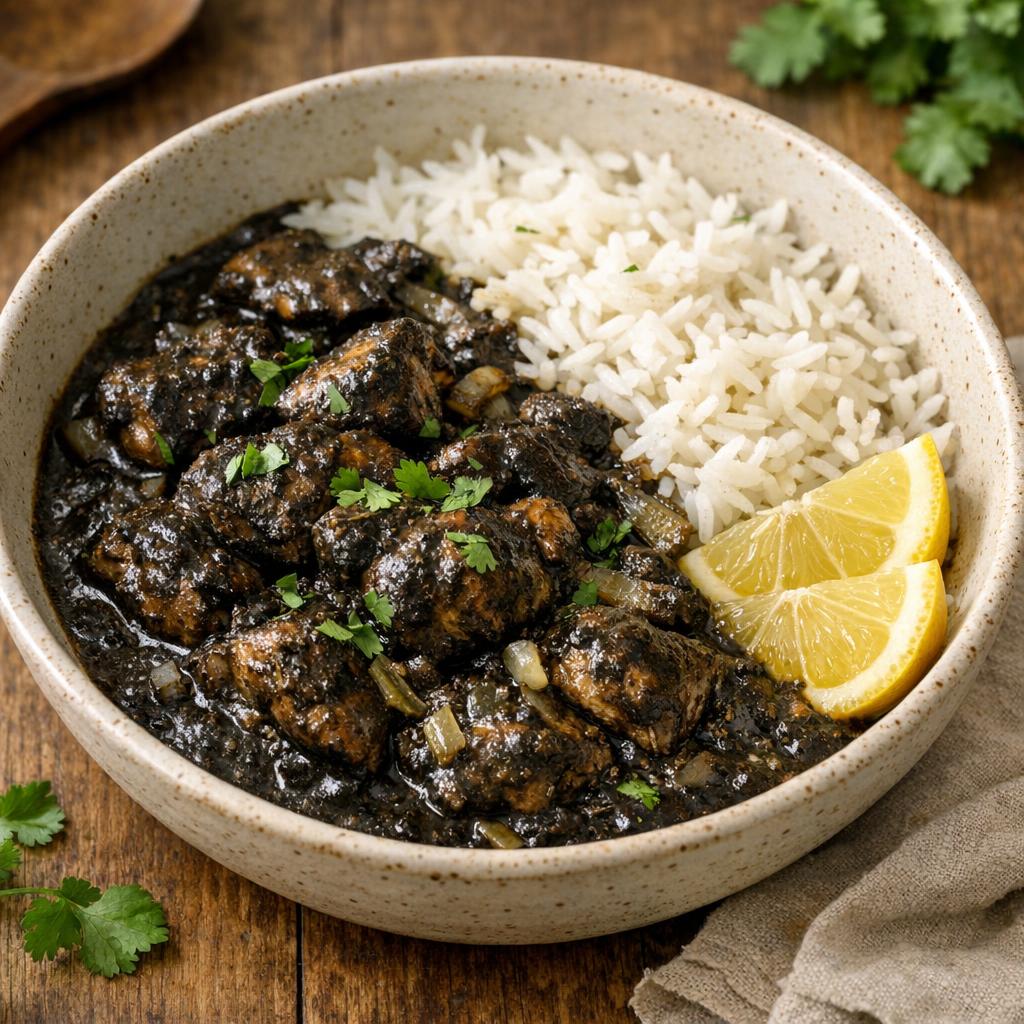 poulet au curry noir