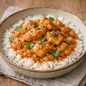 Poulet mijoté aux épices