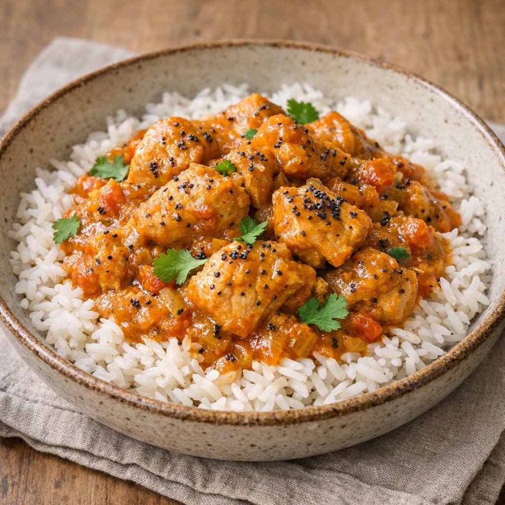 Poulet mijoté aux épices