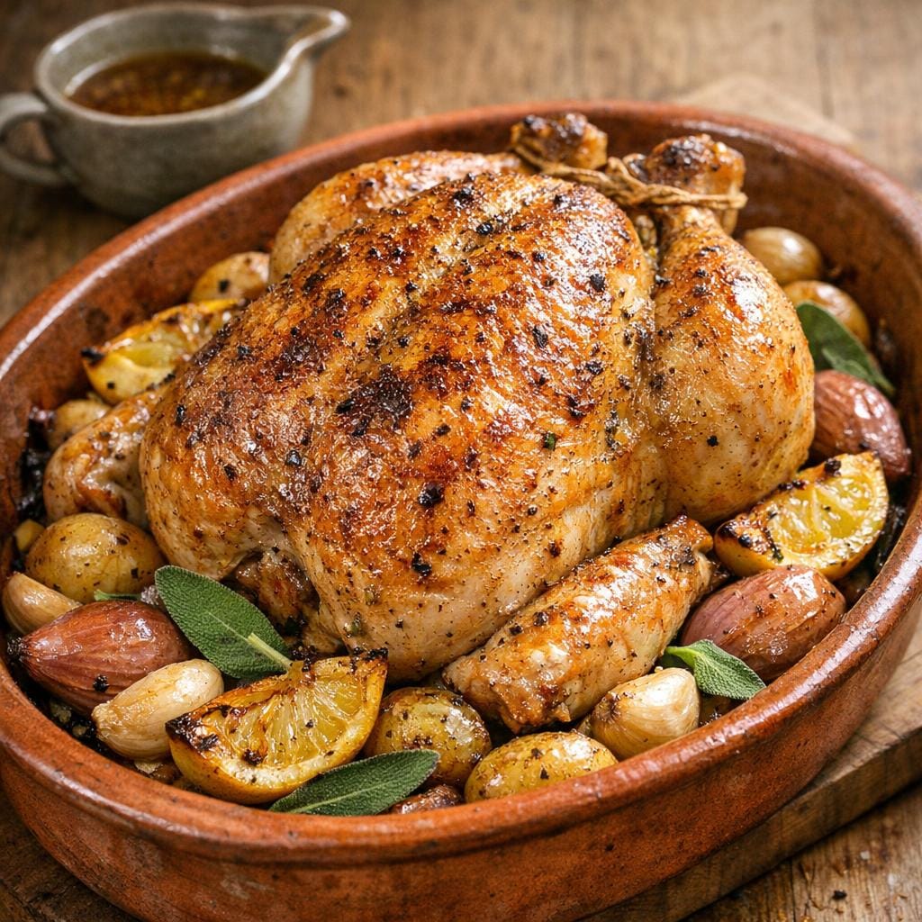 Poulet rôti à la sauge