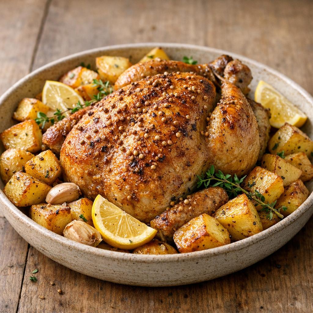Poulet rôti coriandre