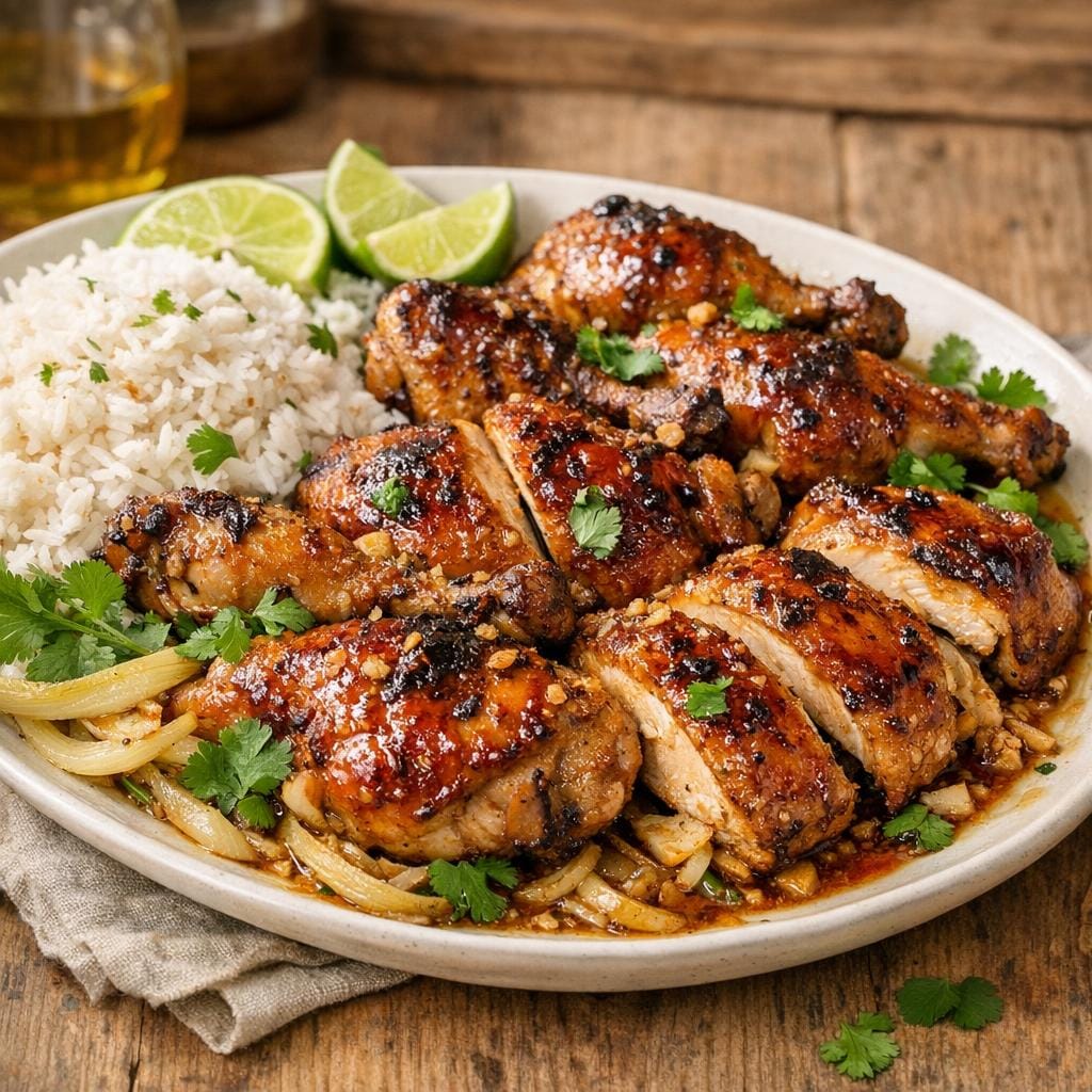 Poulet rôti laqué à la sauce flambée Habanero avec Haban's - Sauce flambée - Pot de 90G