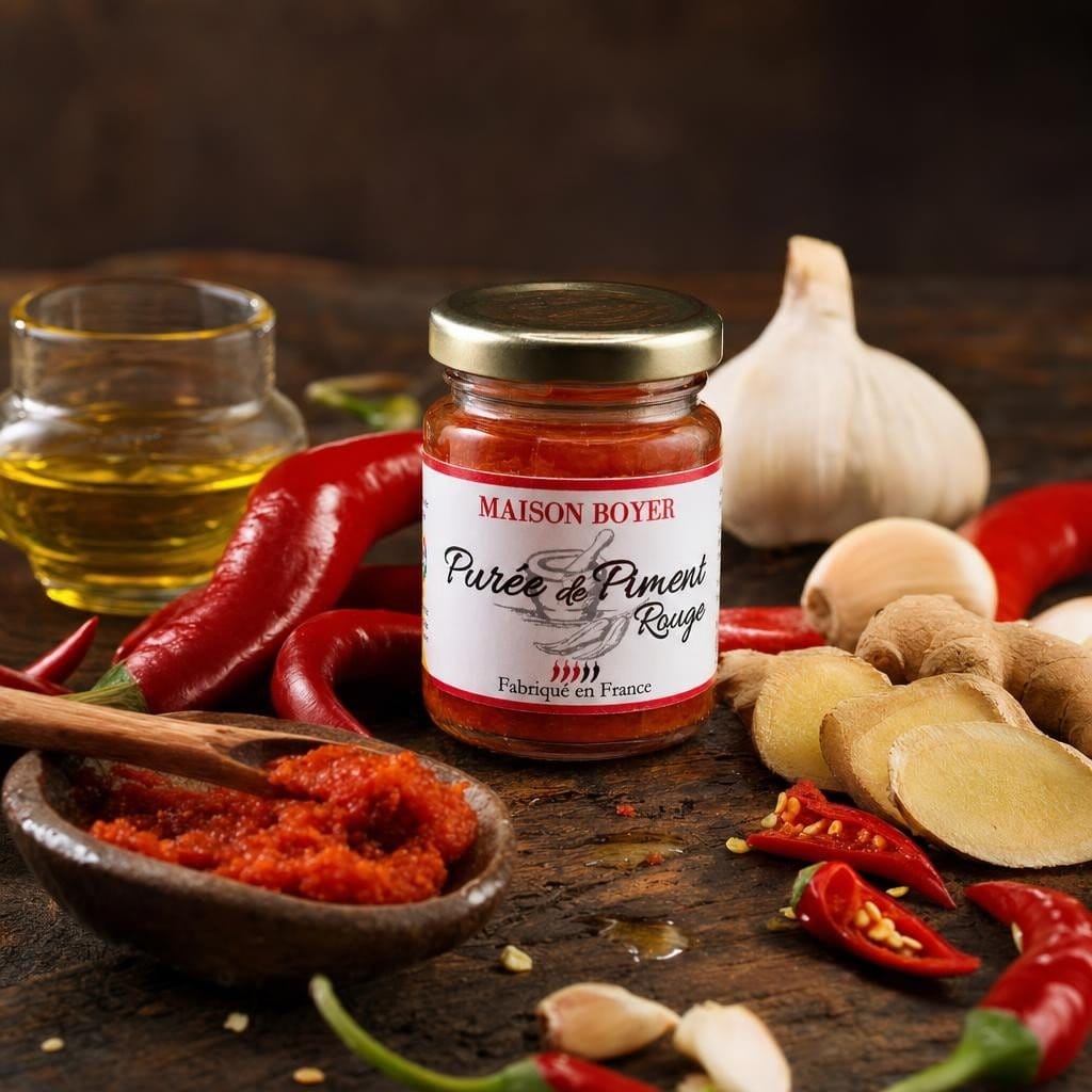 Purée de Piment Rouge Artisanale – Force 3/5 - 85G - Les Épices Curieuses