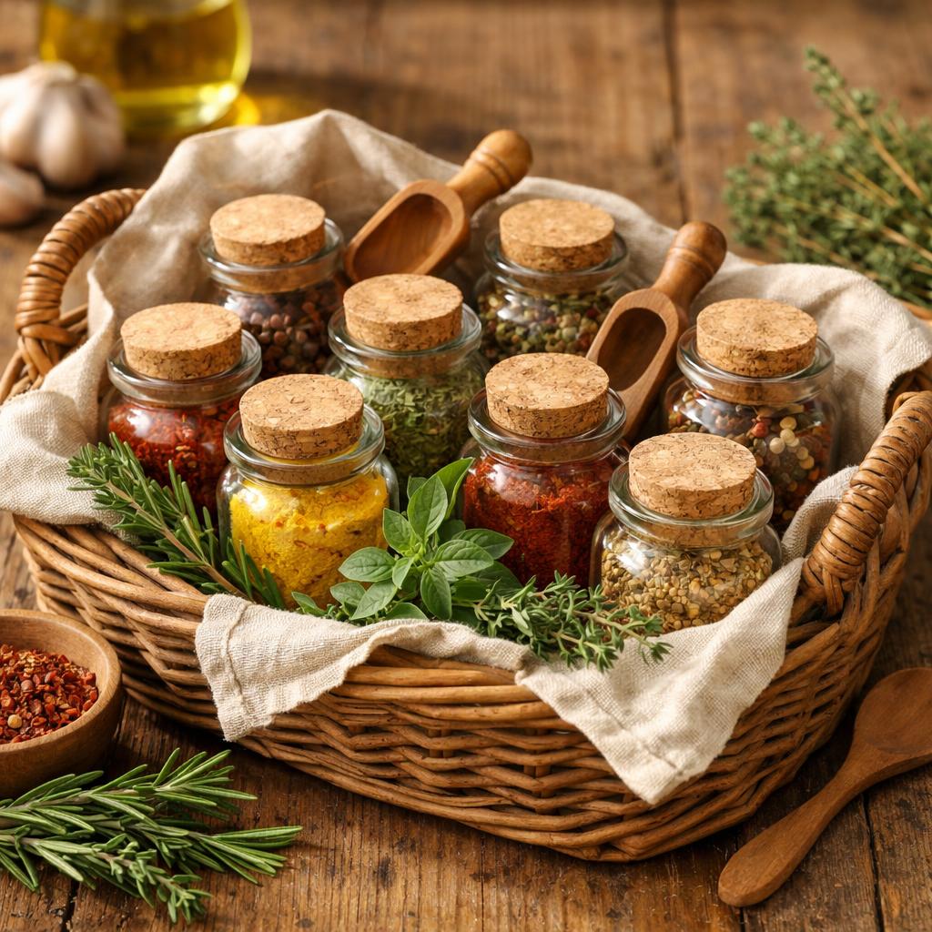 quelle sélection d'épices pour panier garni cadeau
