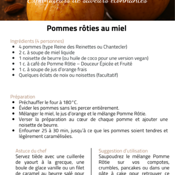 Recettes du mois Octobre - Flyers A5 - Les Épices Curieuses