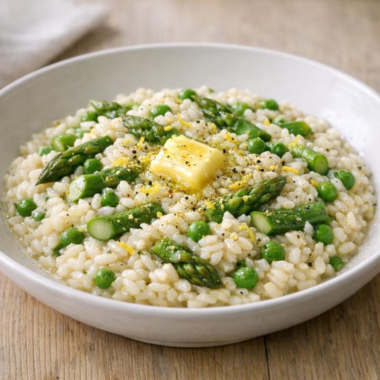 Risotto citronné aux asperges