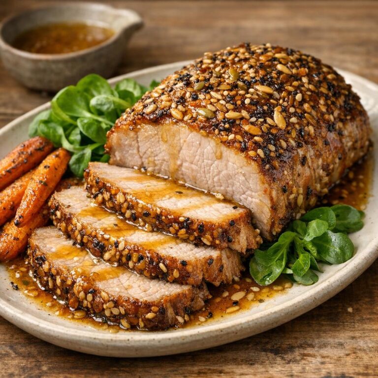 Rôti de porc aux graines