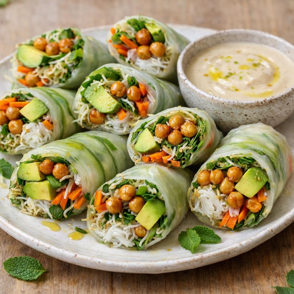 Rouleaux concombre avocat