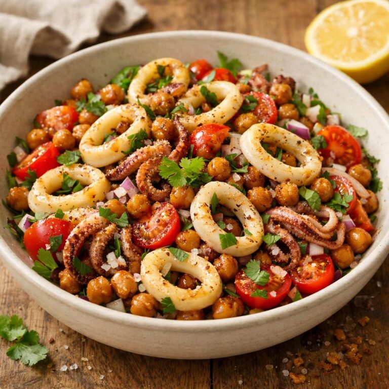 Salade calamars pois chiches