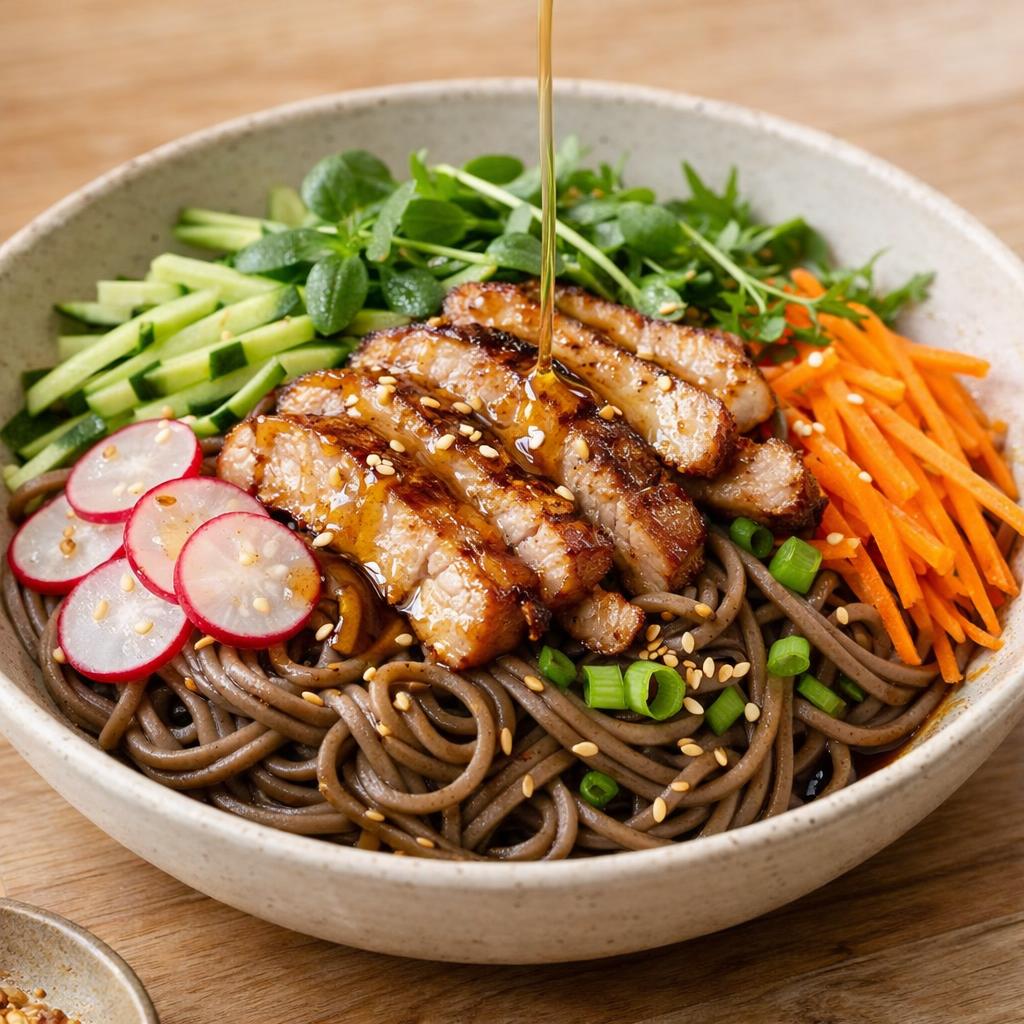 salade soba au porc