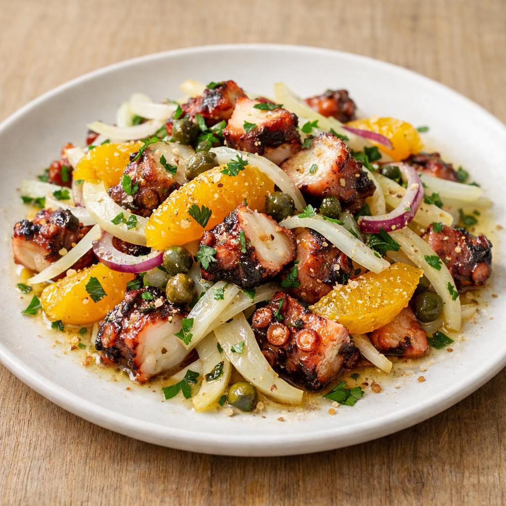 Salade tiède de poulpe