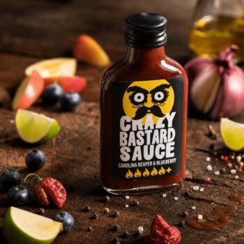 Sauce Piquante Crazy Bastard - Carolina Reaper & Myrtille 100ml - Les Épices Curieuses