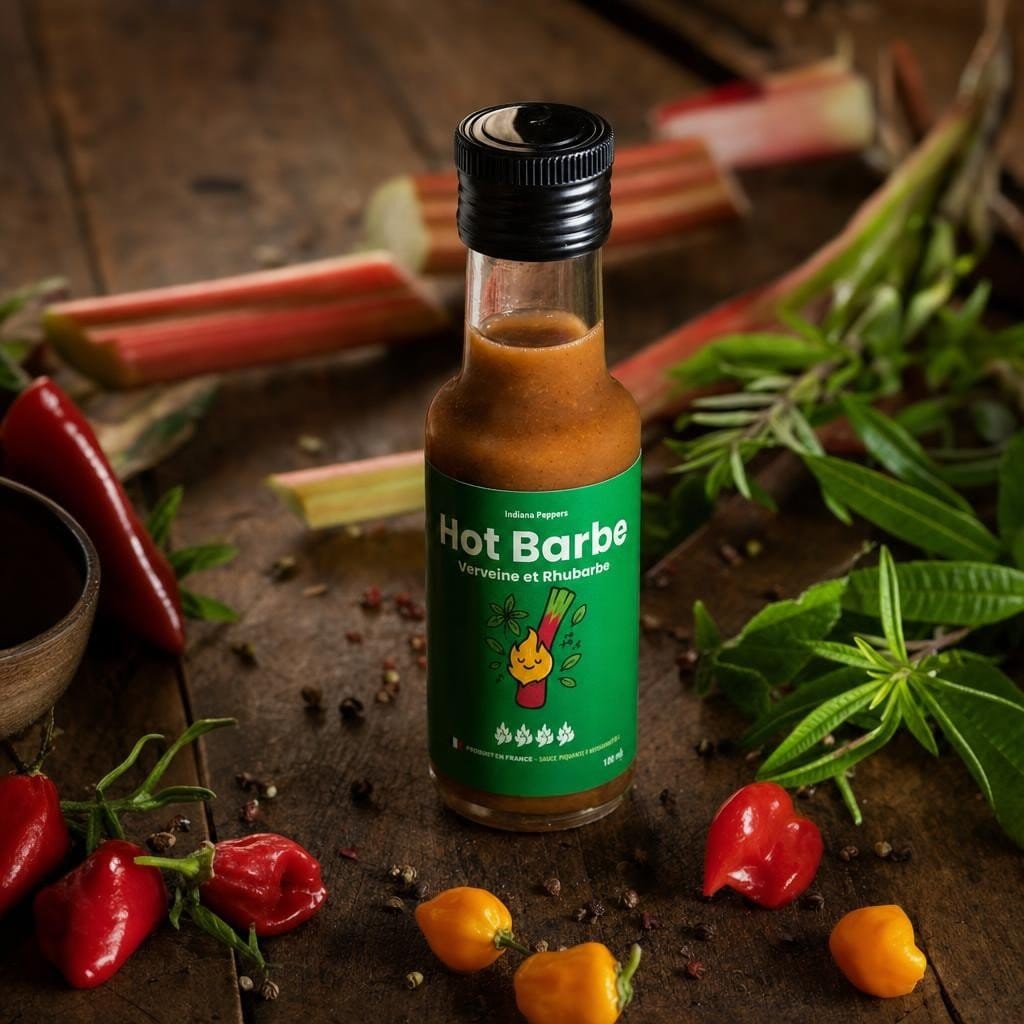 Sauce Piquante Hot Barbe (Verveine / Rhubarbe) - Les Épices Curieuses