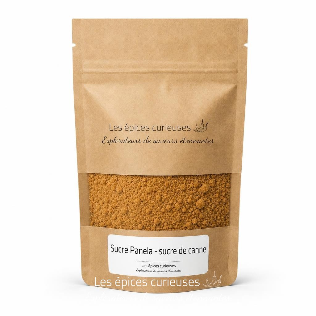 Sucre Panela - sucre de canne - Packaging - Les Épices Curieuses