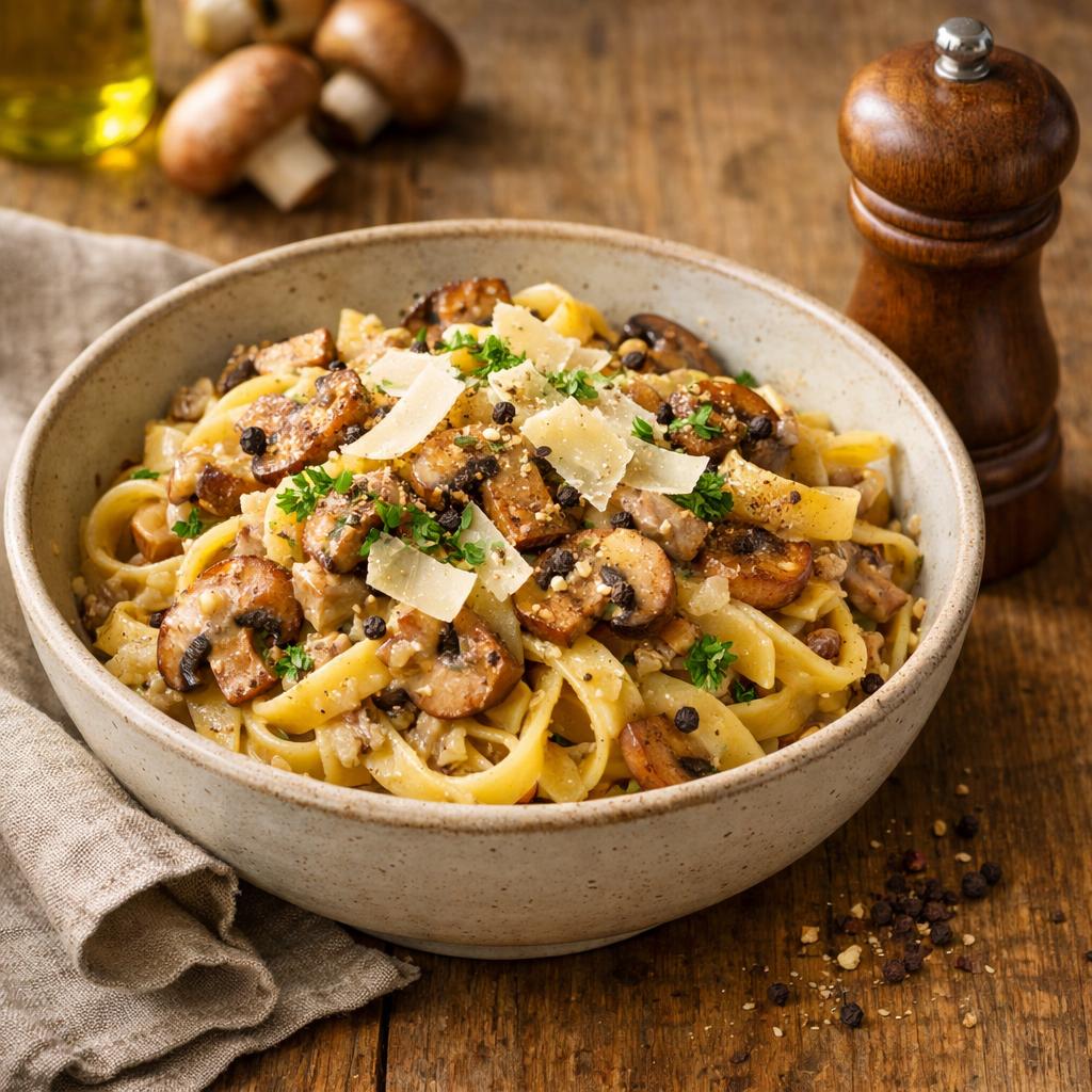 Tagliatelles aux champignons