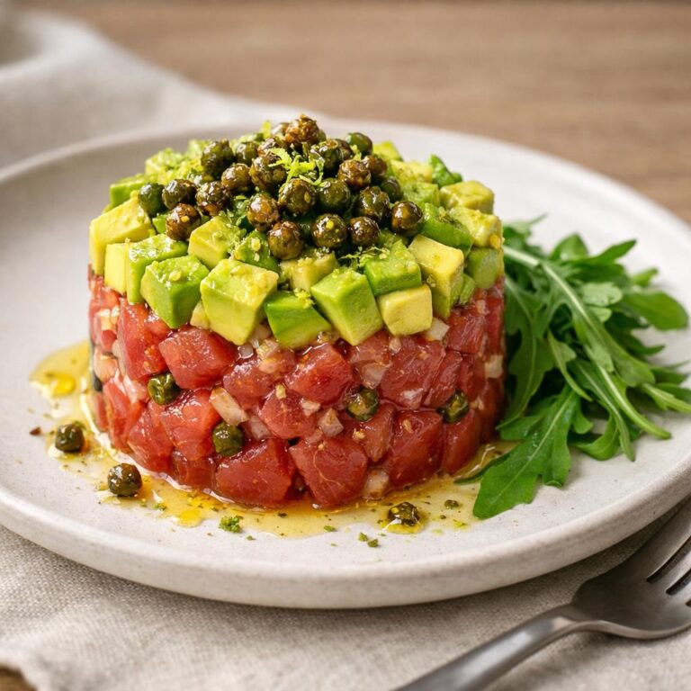 Tartare de thon poivre vert