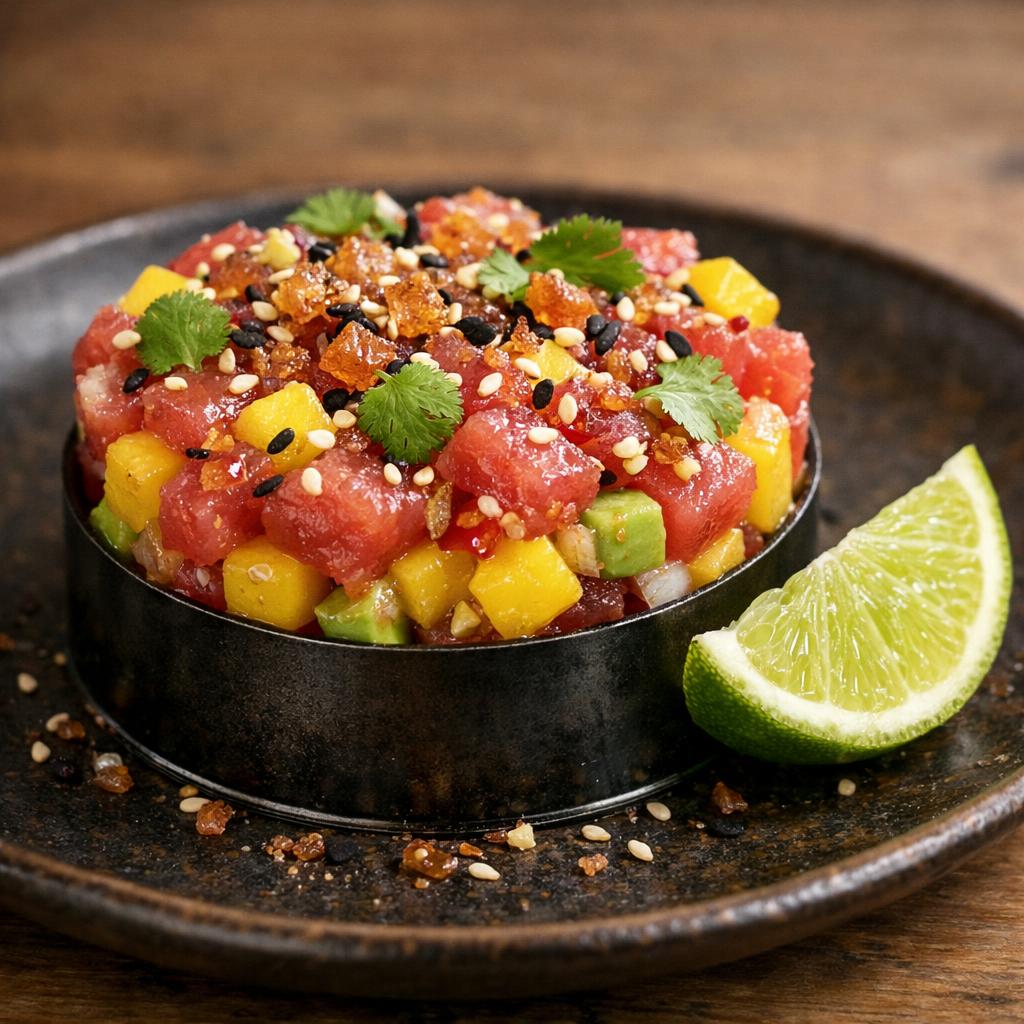 Tartare thon mangue