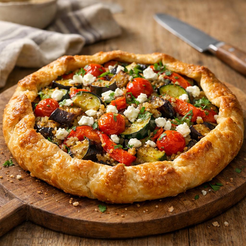 tarte curry légumes rôtis