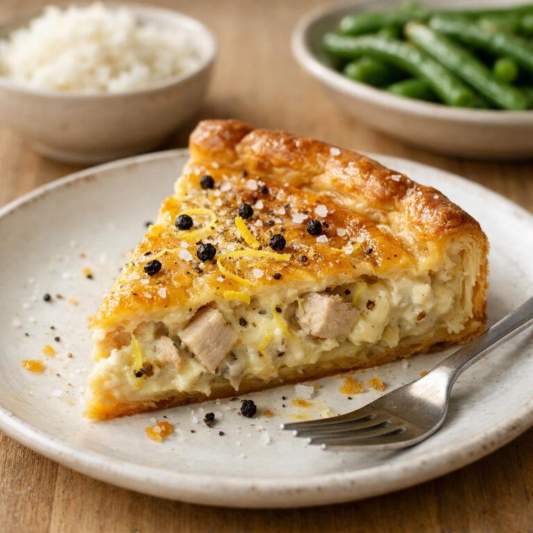 Tarte dinde poivre citron