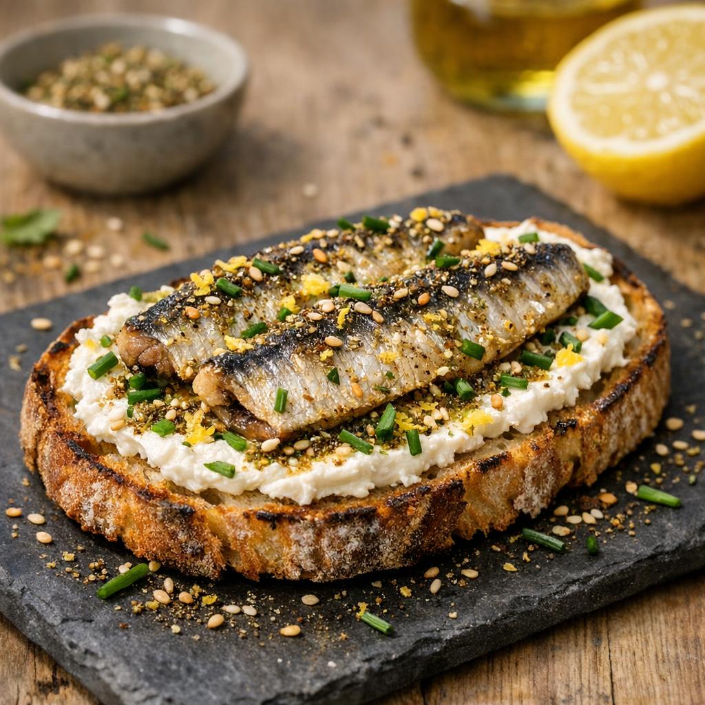 Tartine sardine zaatar