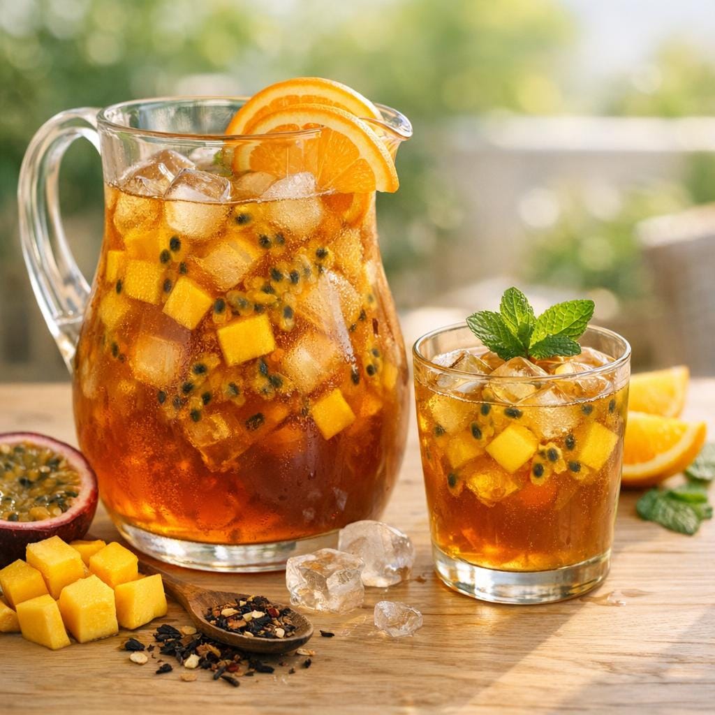 Thé glacé mangue passion — infusion estivale gourmande avec Thé Glacé Mangue & Passion