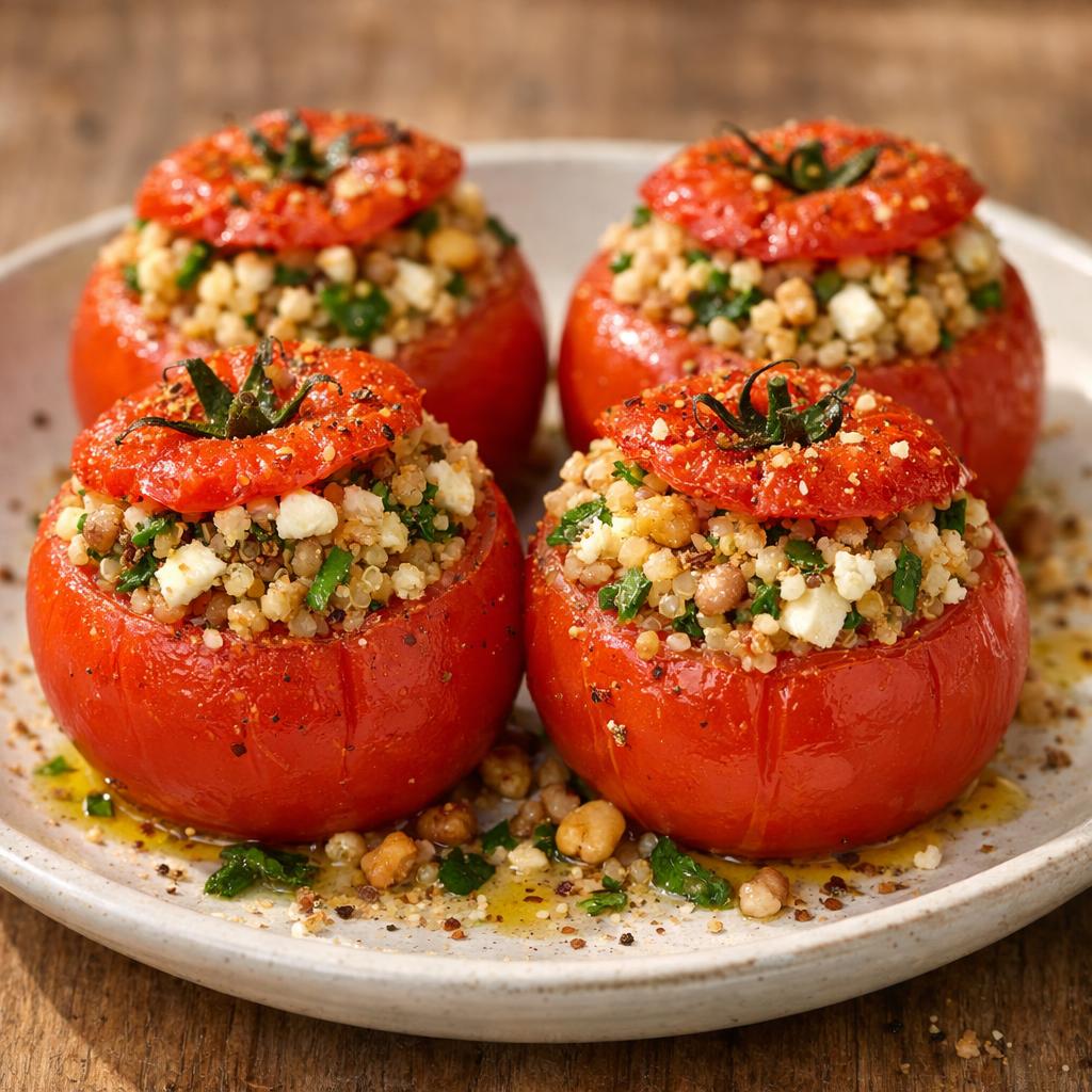 Tomates farcies quinoa feta