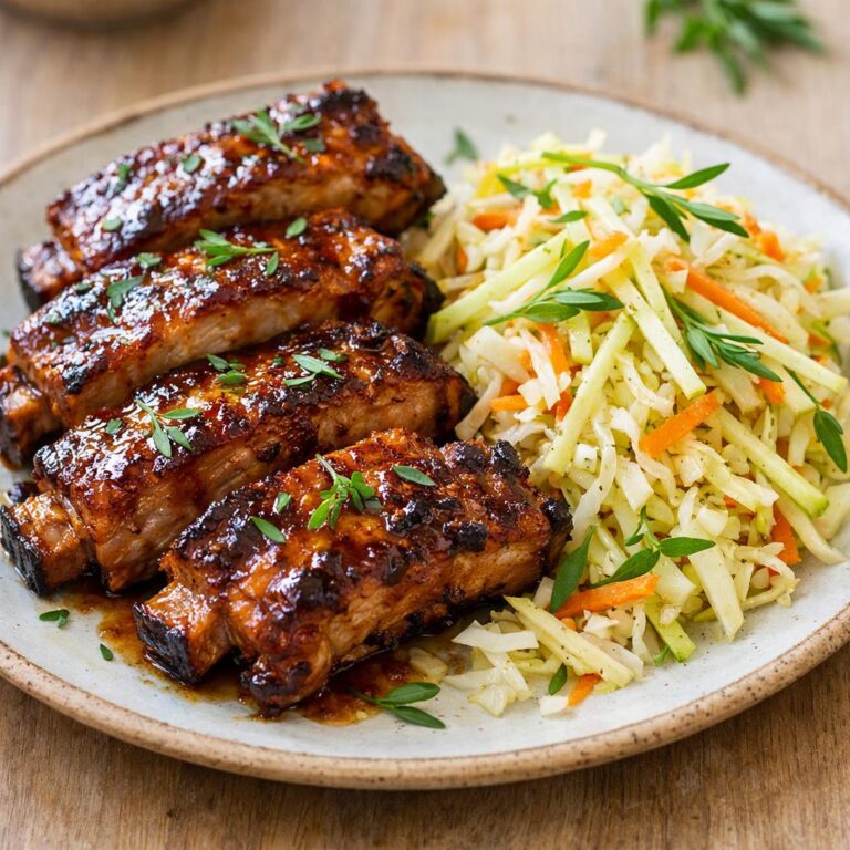 Travers de porc laqué