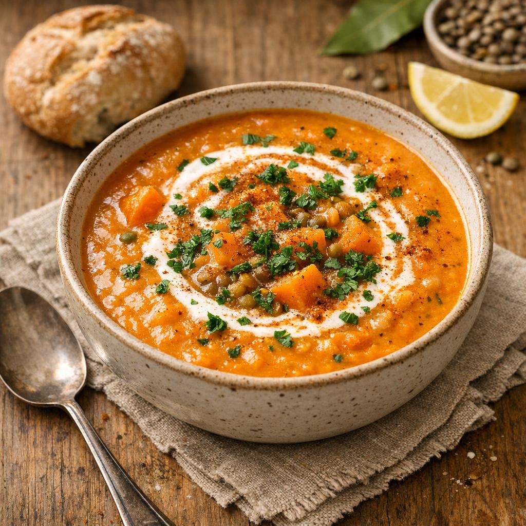 velouté patate douce fumée