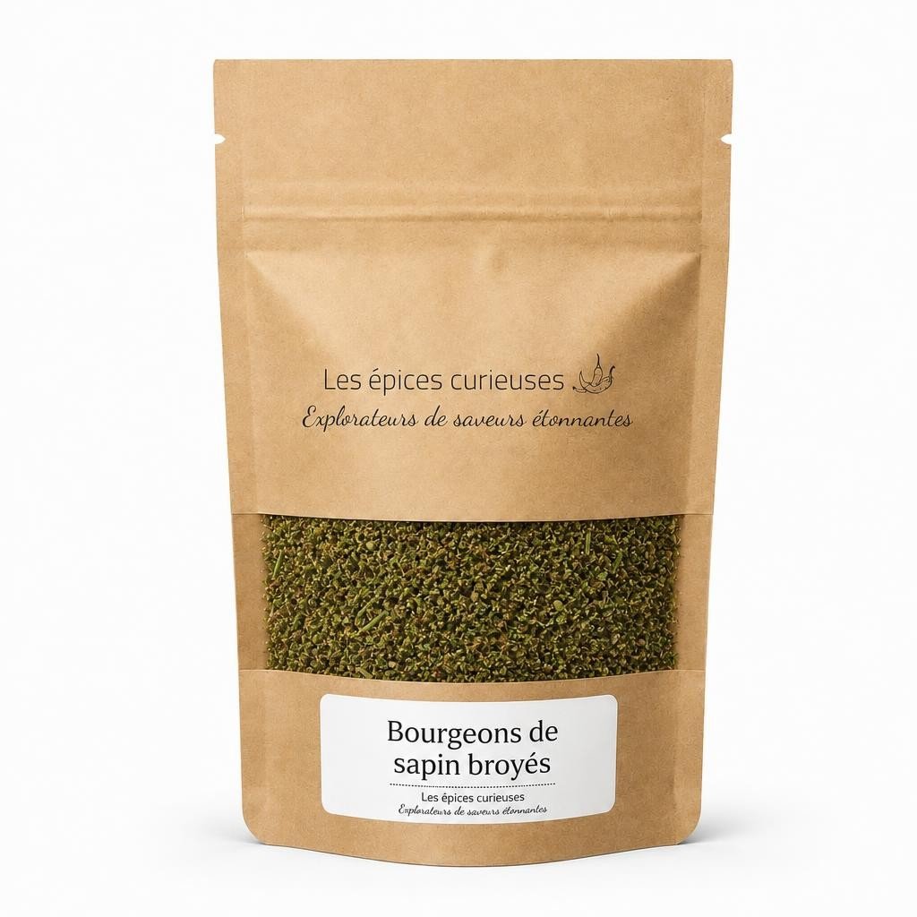 Bourgeons de sapin broyés - Packaging - Les Épices Curieuses