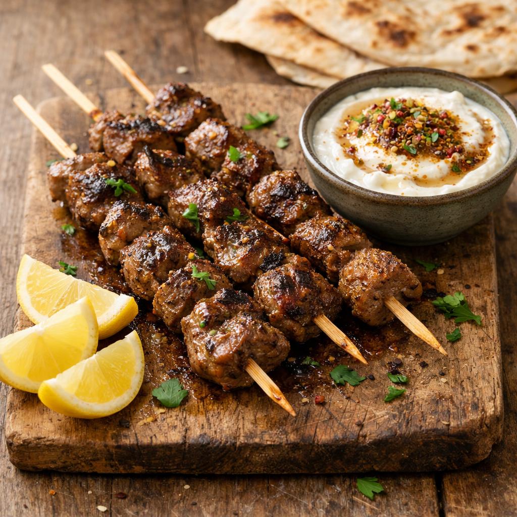 Brochettes d'agneau épicées