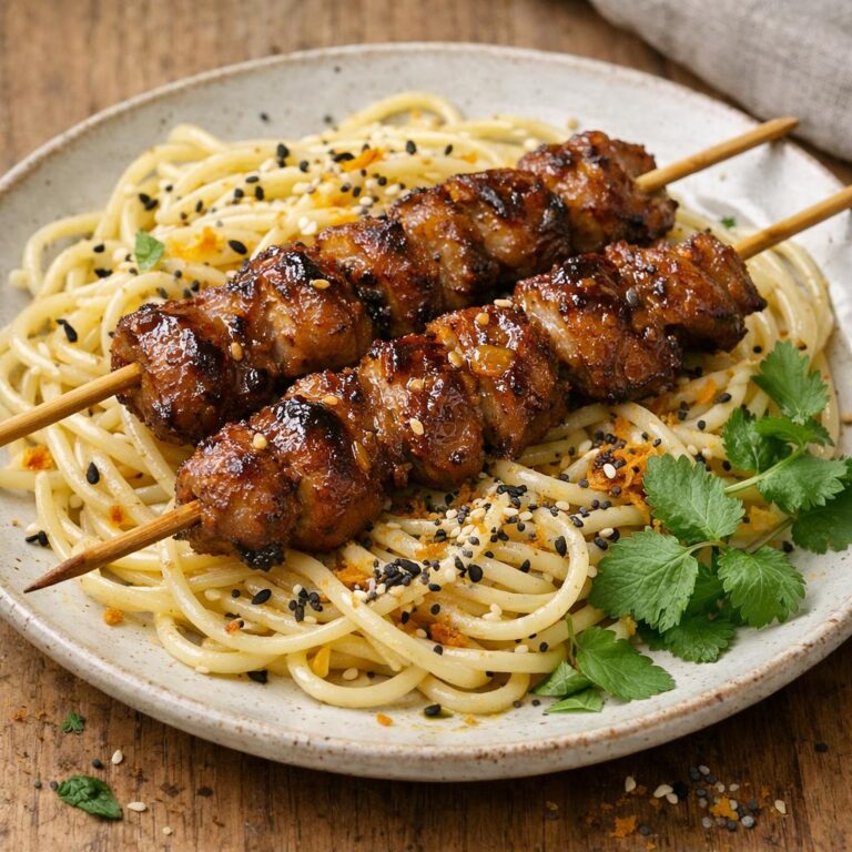 Brochettes d'agneau marinées