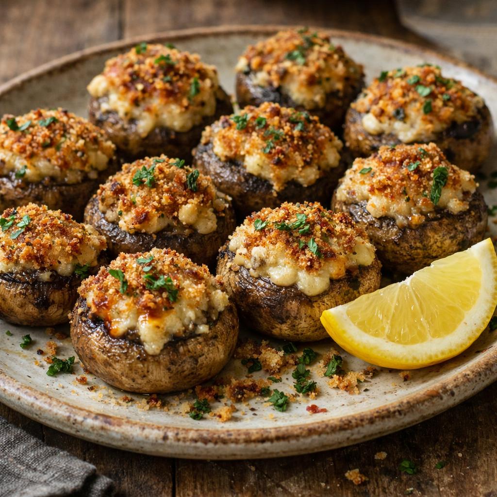 champignons farcis chili