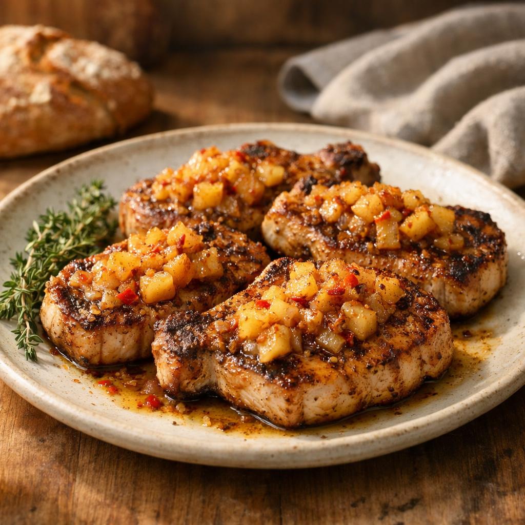 côtelettes de porc grillées