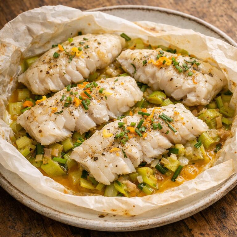 Filets de lieu en papillote