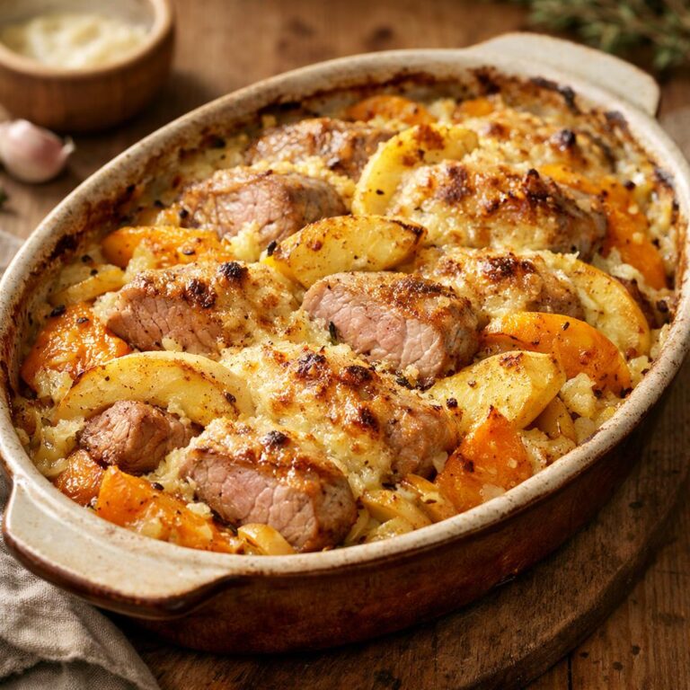 Gratin de porc automnal