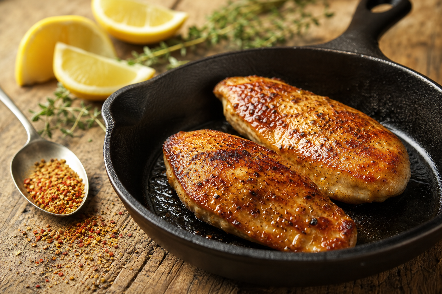 Recettes filets de poulet à la poêle — assaisonnements et astuces