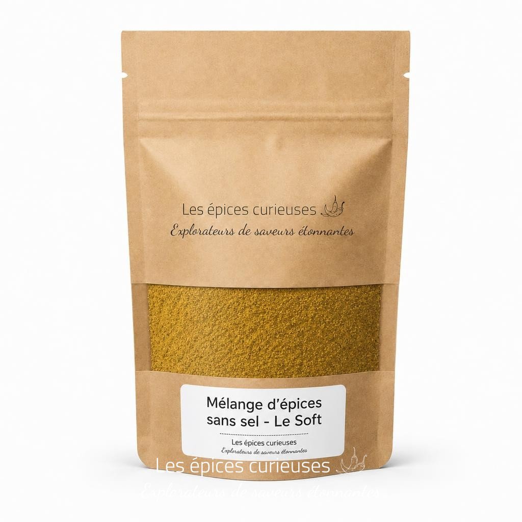 Mélange d'épices sans sel - Le Soft - Packaging - Les Épices Curieuses