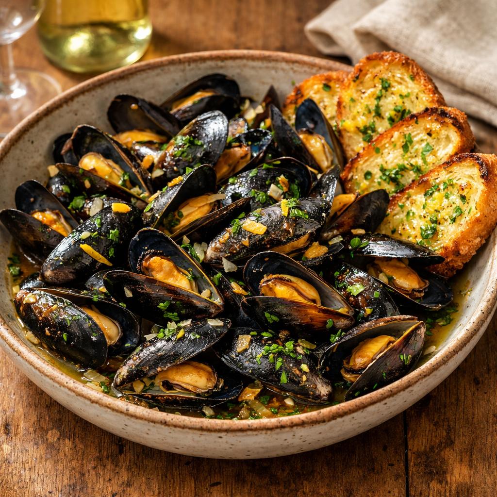 Moules à la citronnelle
