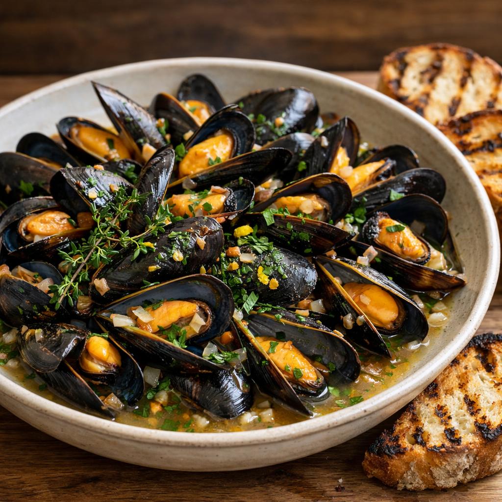 Moules vapeur au cidre