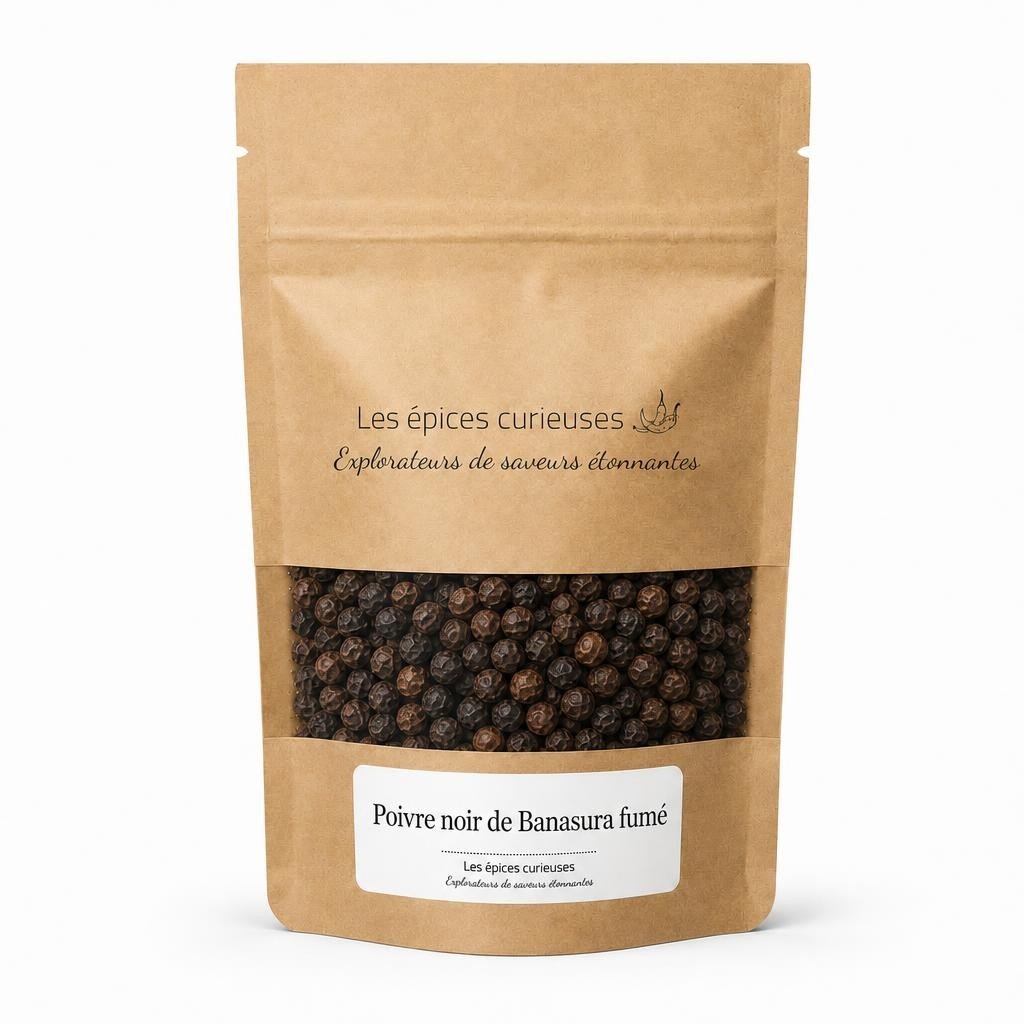 Poivre noir de Banasura fumé - Packaging - Les Épices Curieuses