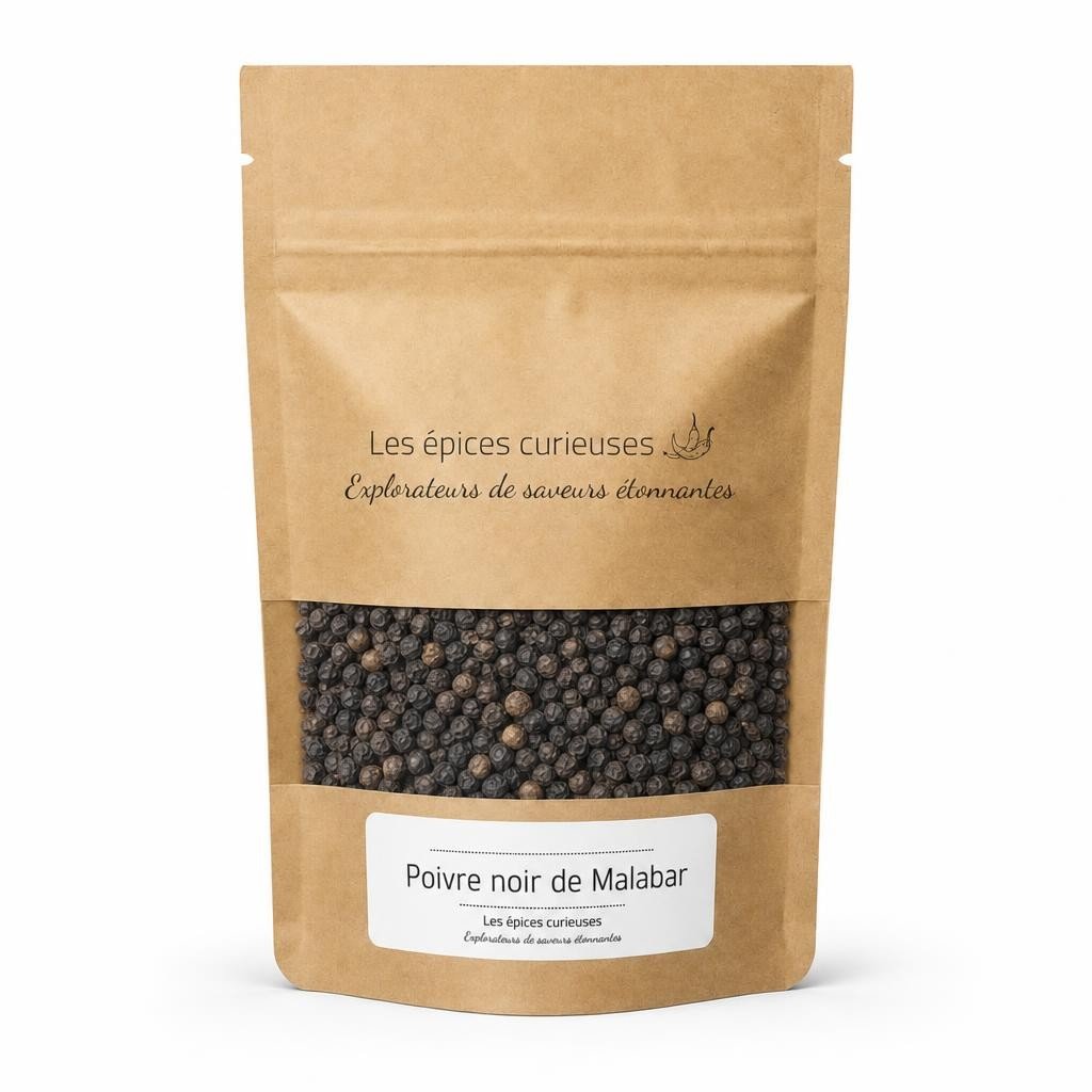 Poivre noir de Malabar - Packaging - Les Épices Curieuses