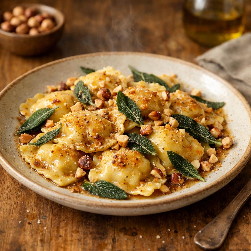 Ravioles ricotta-potiron