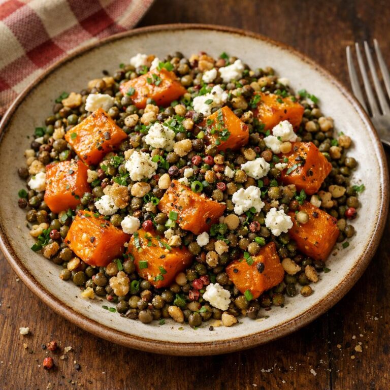 Salade lentilles potimarron