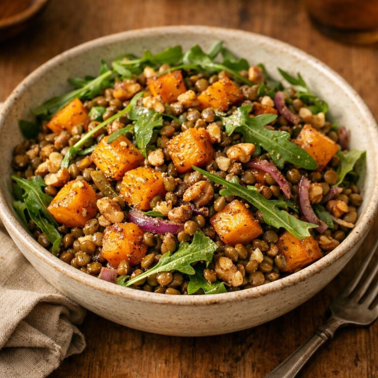 salade tiède lentilles butternut