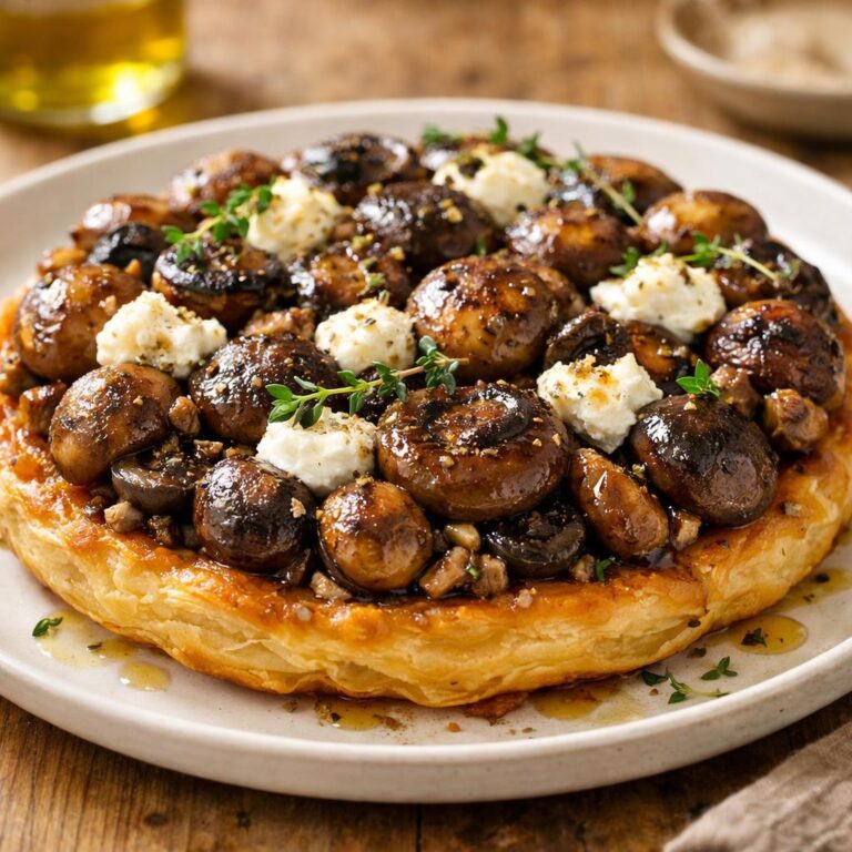 Tatin champignons chèvre