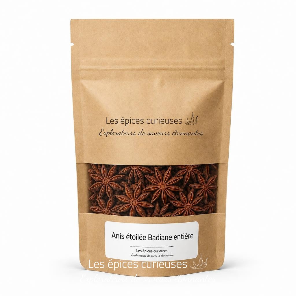 Anis étoilée Badiane entière - Packaging - Les Épices Curieuses