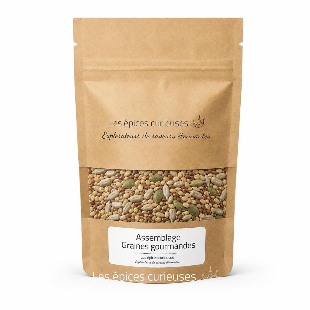 Assemblage Graines gourmandes - Packaging - Les Épices Curieuses