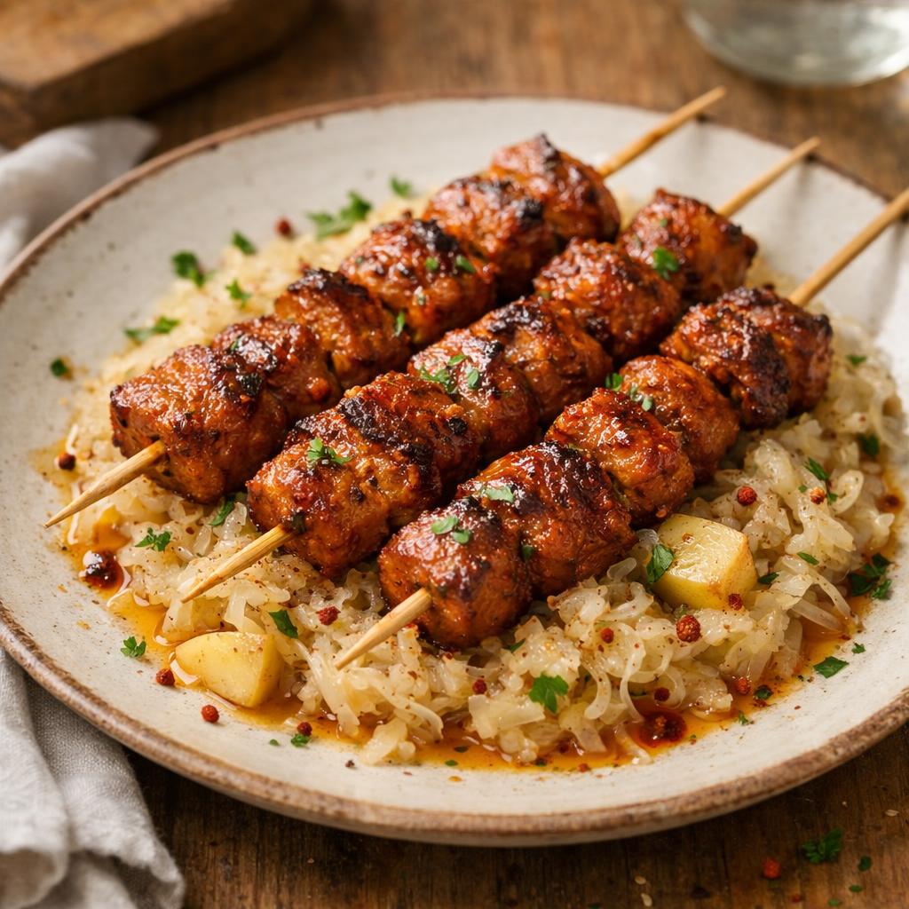 brochettes porc roucou