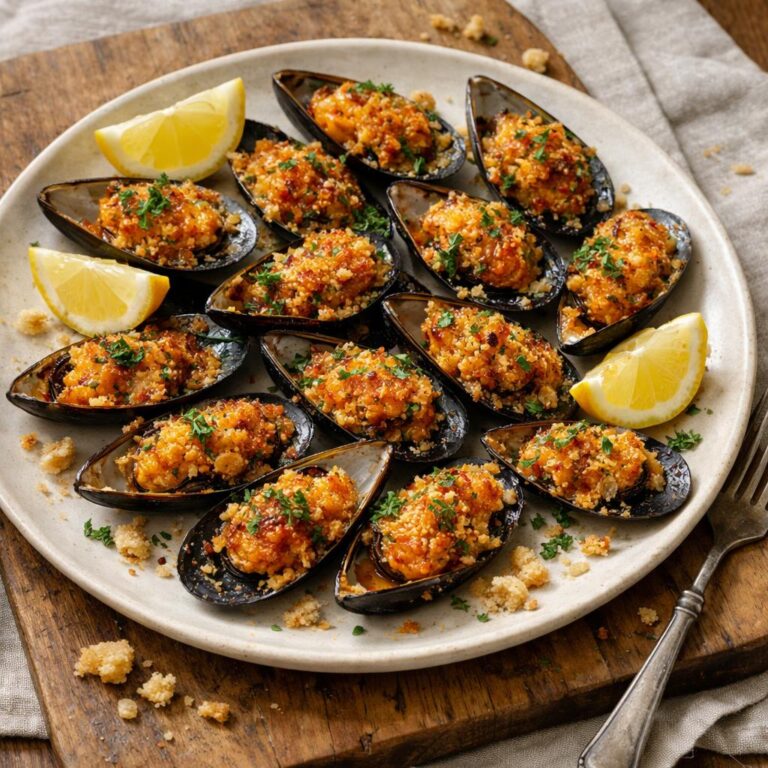 moules gratinées annatto