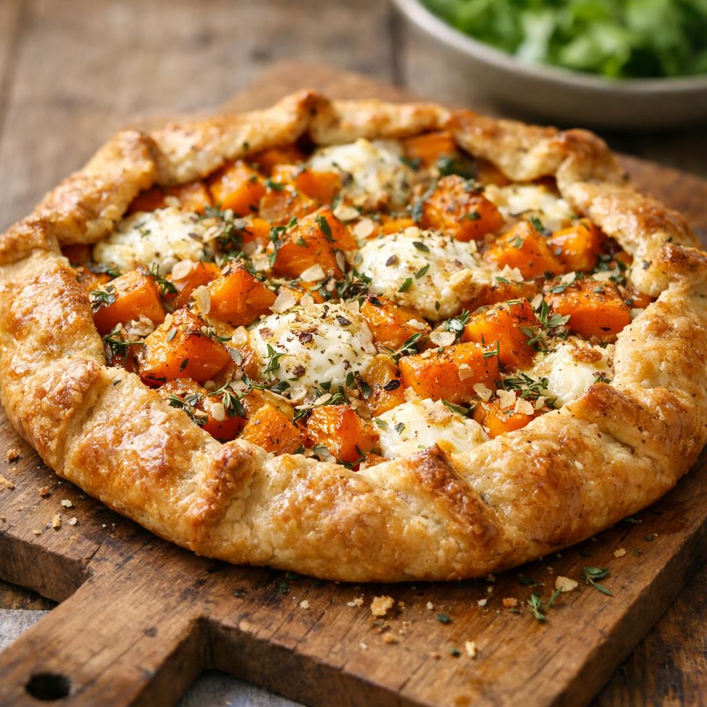 tarte butternut chèvre
